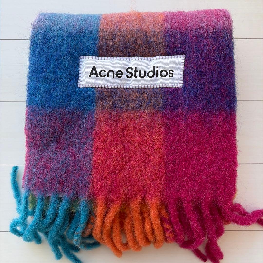 Acne Studios マフラー チェック柄 マルチカラー