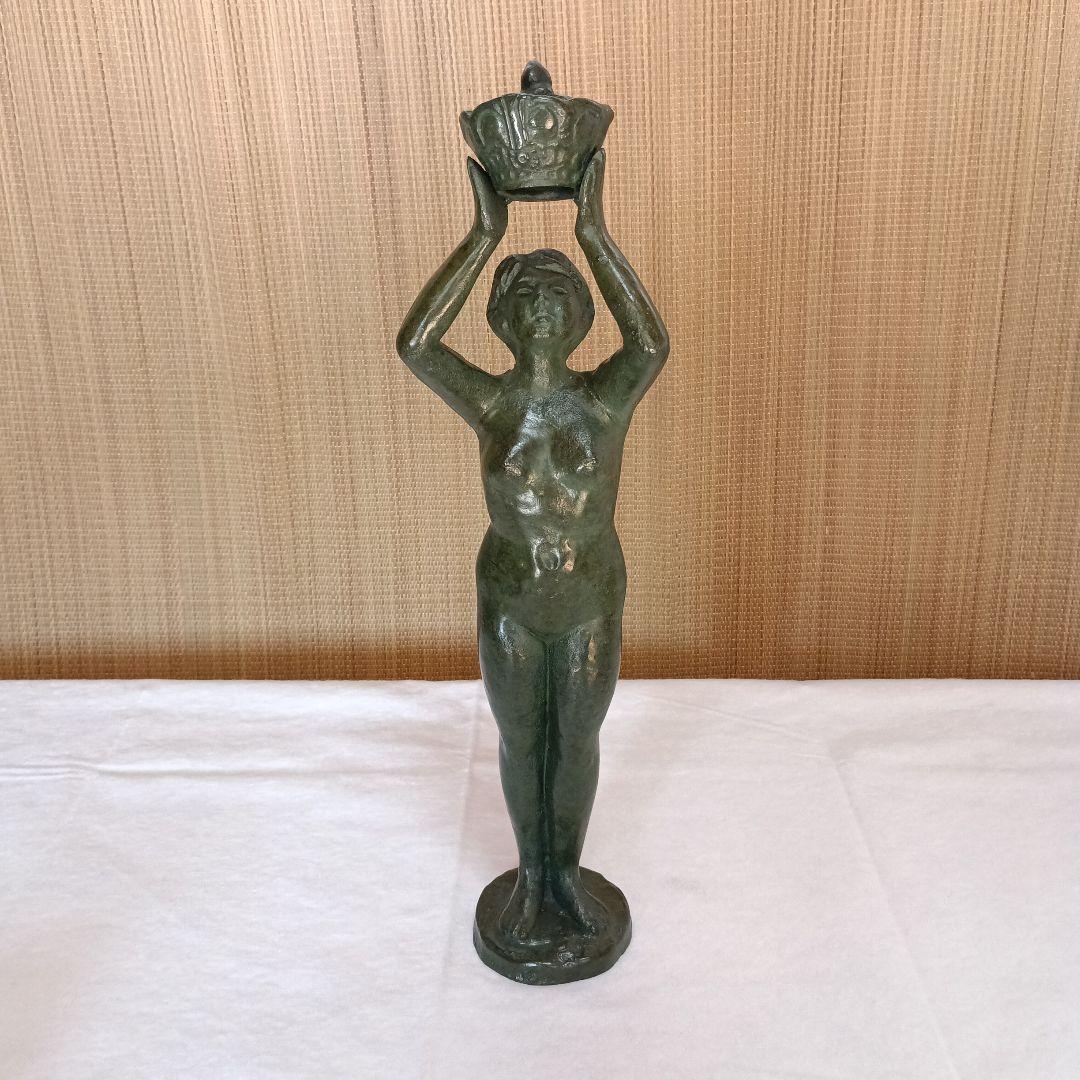 ＊ブロンズ彫刻 女性像 王冠