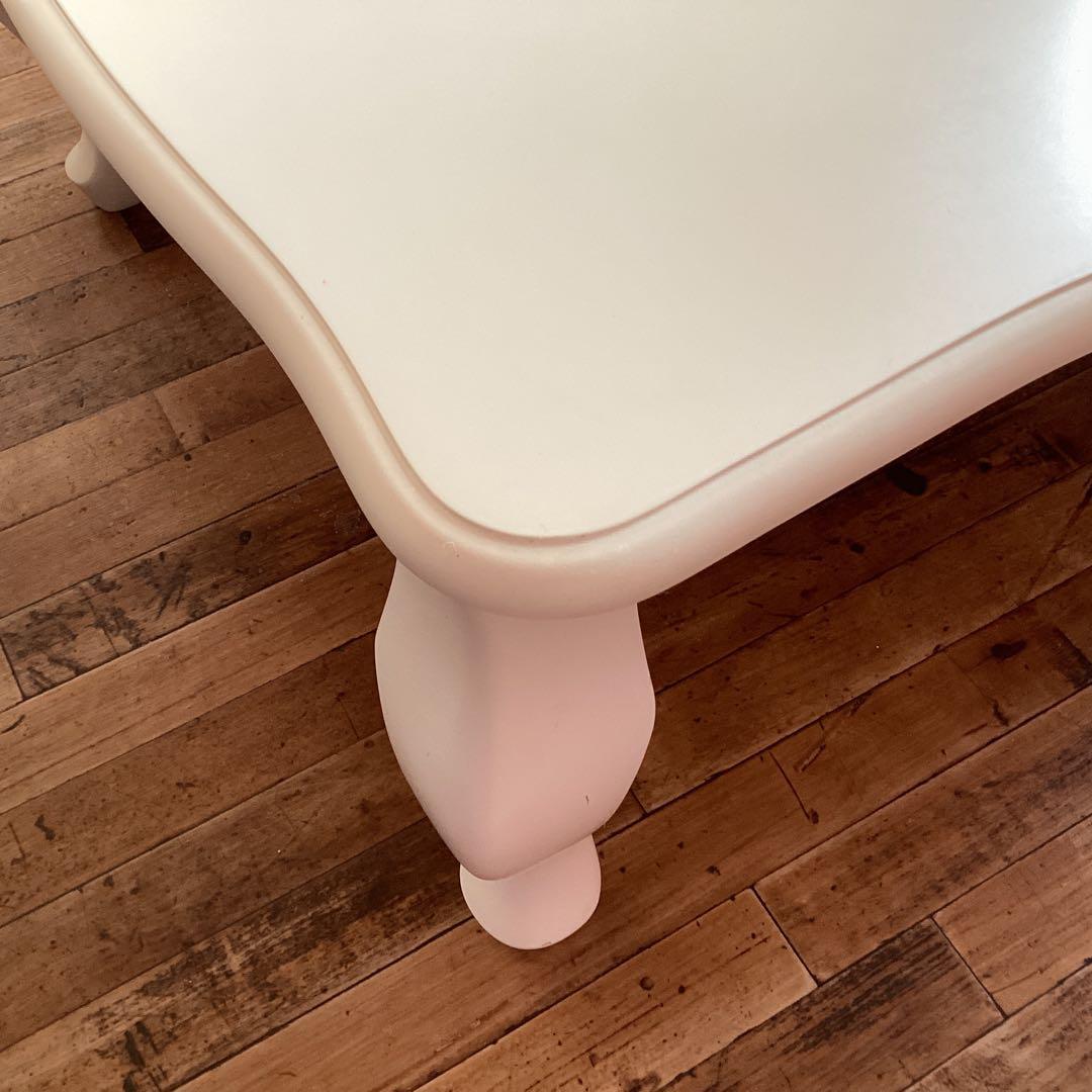 こたつ 猫脚 長方形テーブル 姫系 姫家具 アンティーク風 ねこ脚 猫足