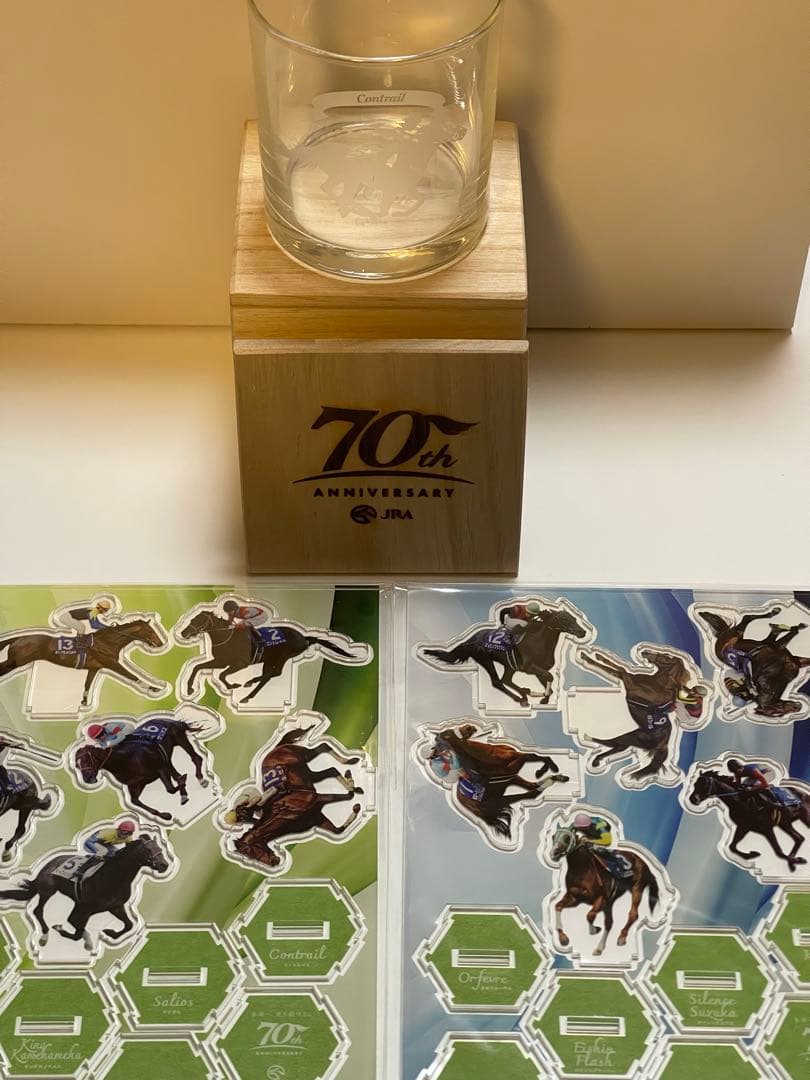 【非売品】　JRA名馬ロックグラス＆アクリルスタンドのセット