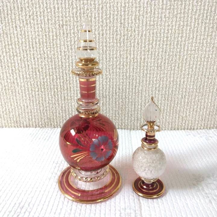 エジプトガラス　香水瓶　香油入れ　おまとめ15点セット