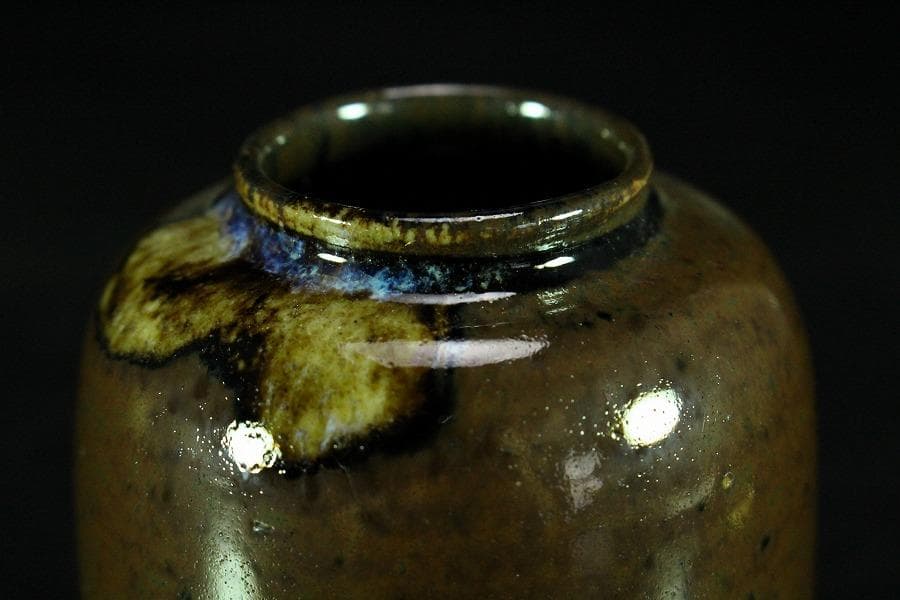 茶道具 古瀬戸 茶入 仕服付(K-YC386)