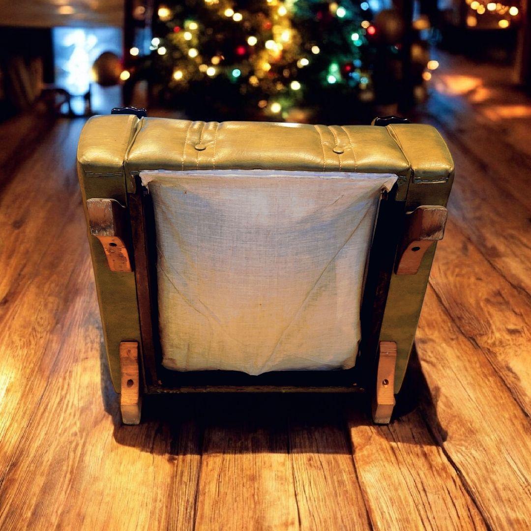 一人用ソファ、ソファ、ヴィンテージソファ、レトロソファ、昭和ソファ、カーキソファ