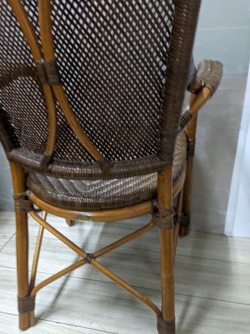 KAZAMA カザマ ラタン チェア 椅子 籐 アームチェア 肘付き