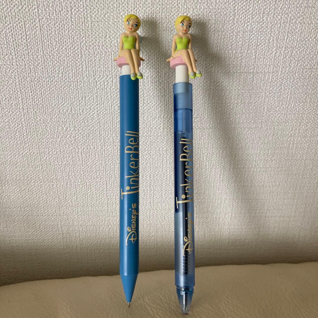 ディズニー　ティンカーベル　ボールペン　シャーペンセット　平成レトロ