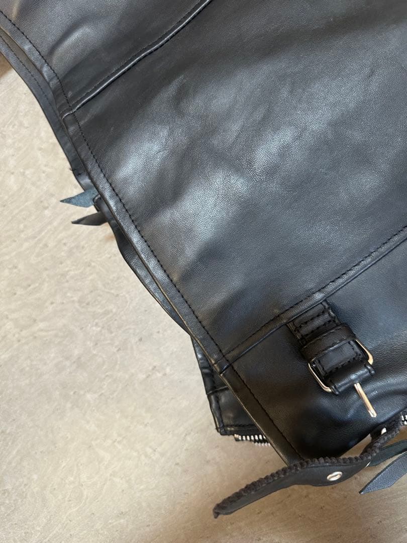 ぽ*ず様 未使用 N.Y.C. ショット CLASSIC RACER 羊革レザー