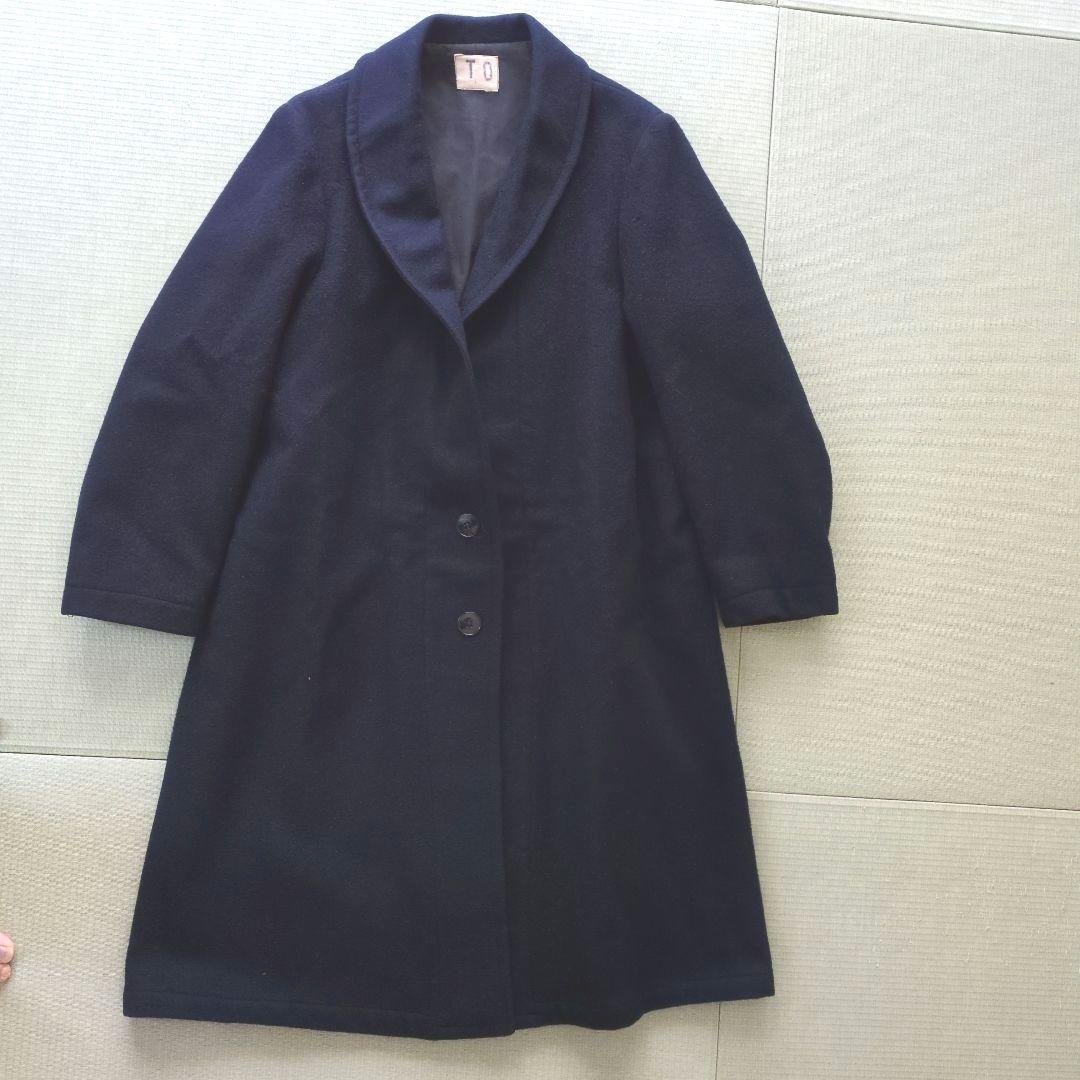 1940年〜1950年代　ホスピタルコート　ショールカラーウールコート　古着