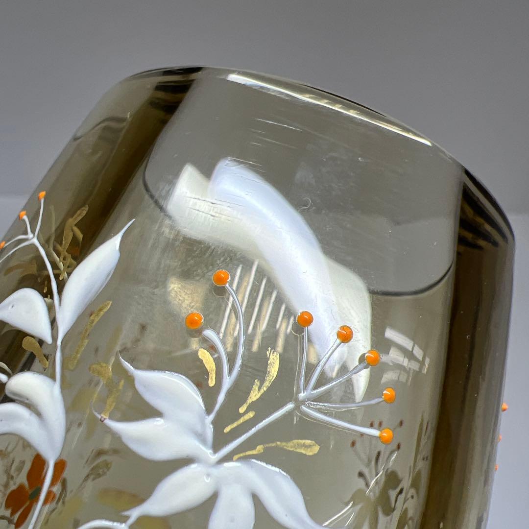 19世紀　フランスエナメル彩杯　化粧箱付　高約15.5㎝　東Y8-0106☆2F