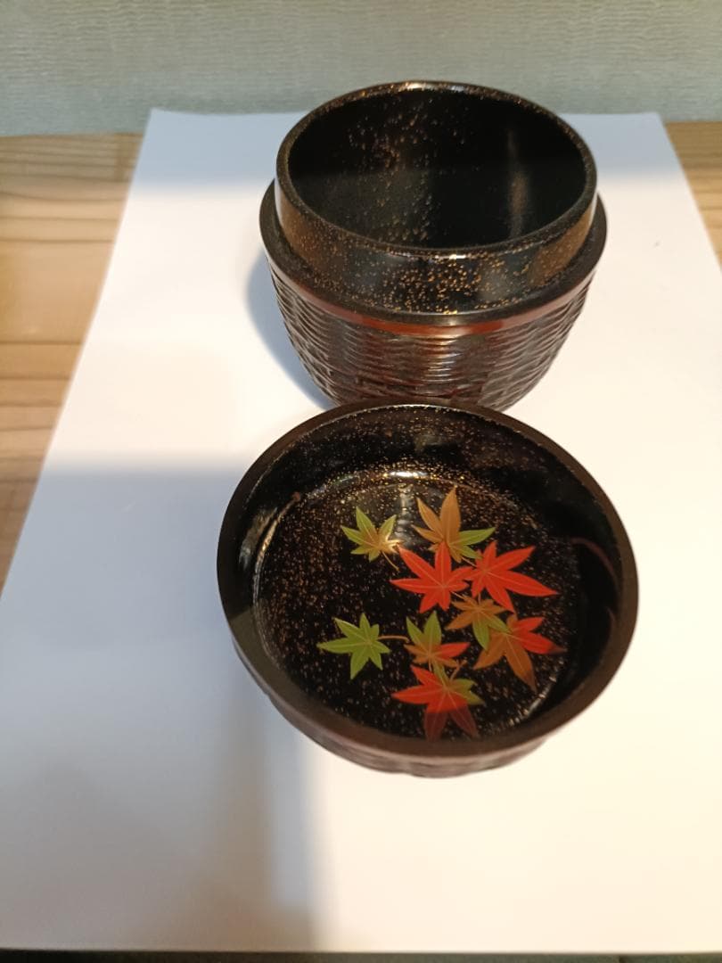 こより編み乾漆蒔絵茶器