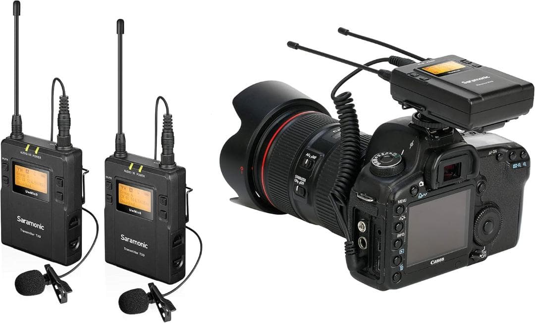 Saramonic ワイアレスデュアル超小型マイクロホンすマイクロフォンシステム