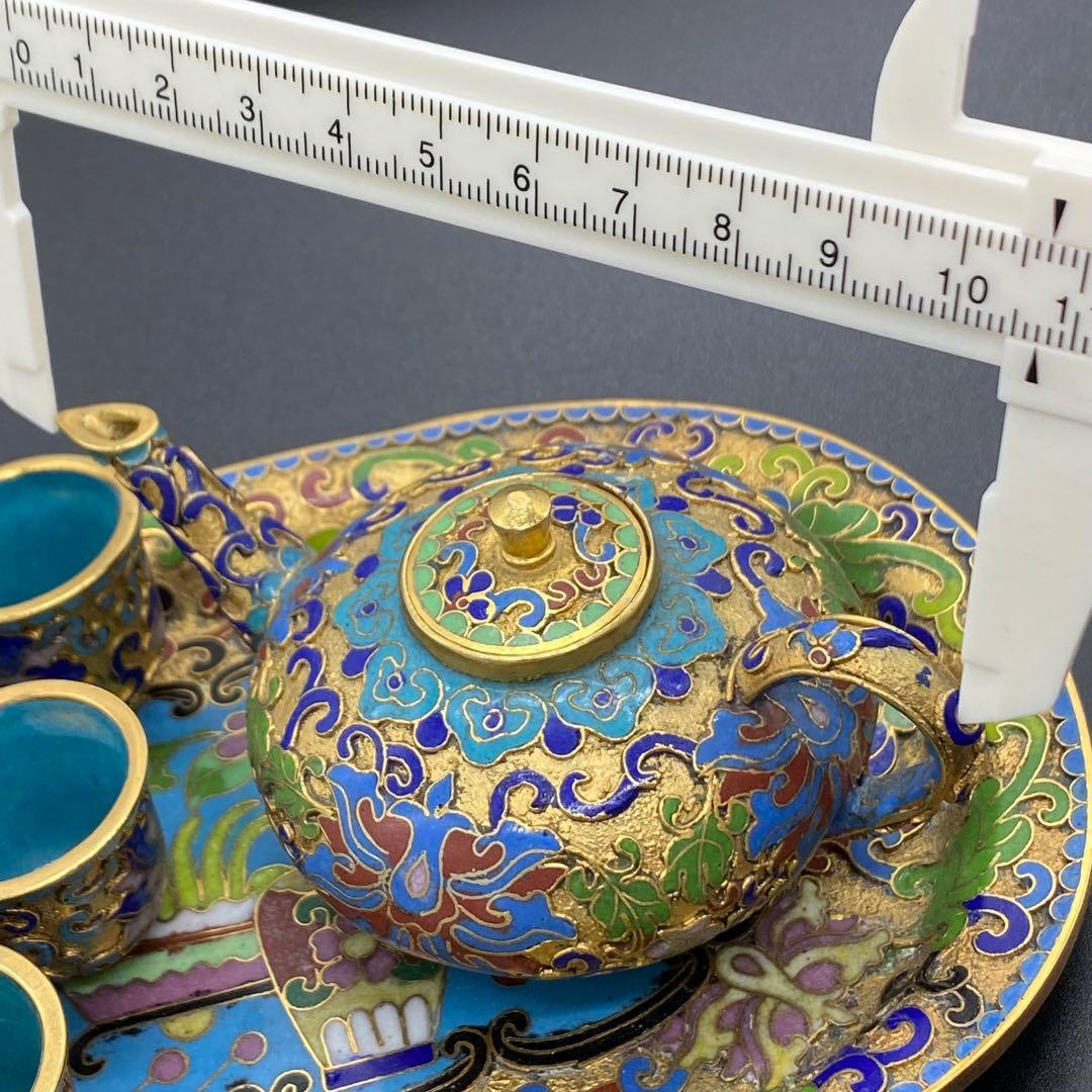 アンティーク　中国七宝焼　ミニサイズ　セット