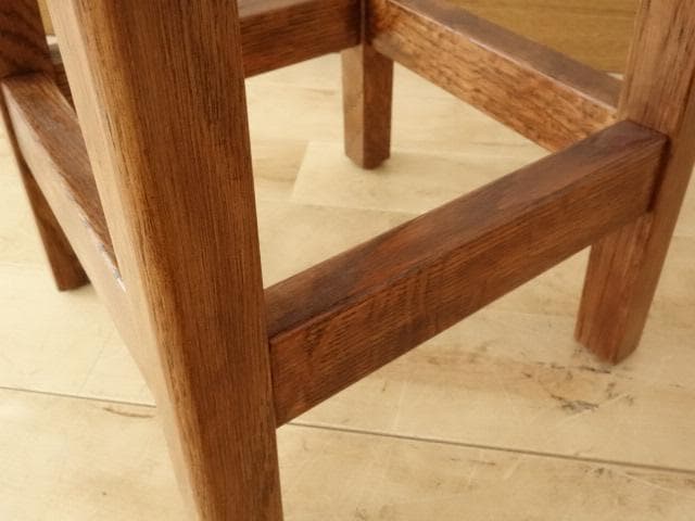 北海道手作り家具　ナラ材　スツール　座面一枚板　　勇峰工芸（新）フォトセット