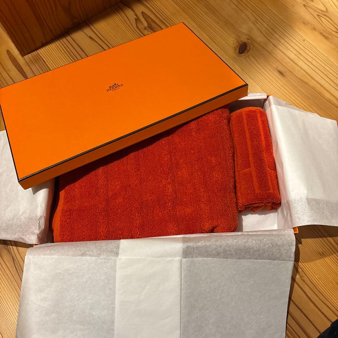 HERMES オレンジ タオルセット