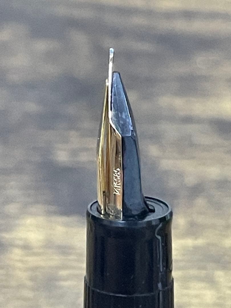 試筆のみ　初代　ジャスタス　14金　万年筆　細字　パイロット　嵌合式　備品付き