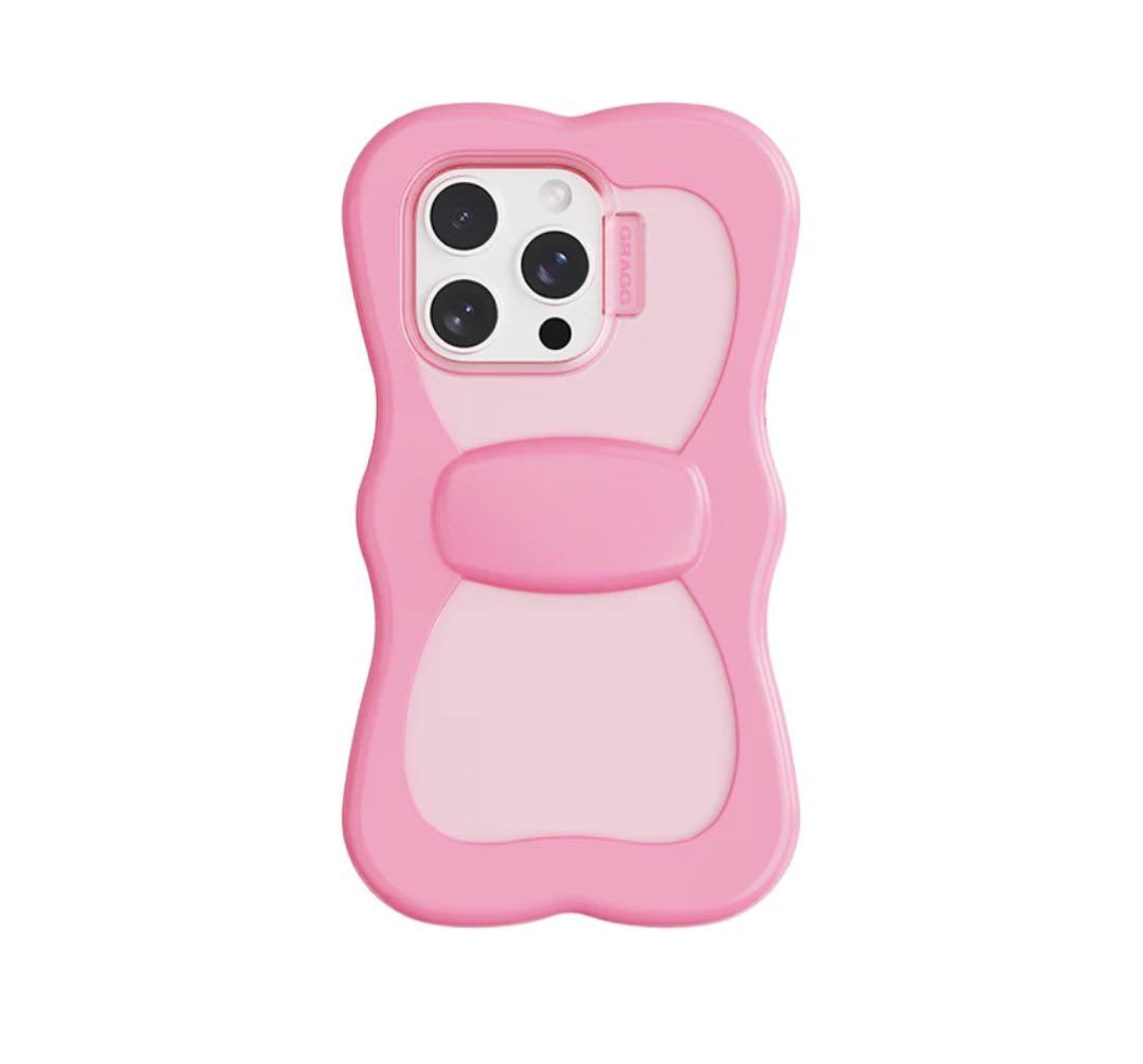 GRAGG iPhoneケース LAYERED RIBBON CASE ピンク