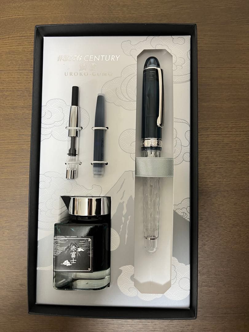 【新品】#3776 CENTURY センチュリー プラチナ 万年筆 鱗雲 EF