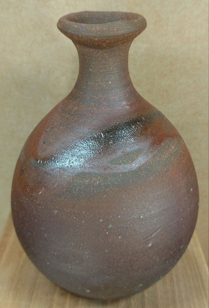 美品【人間国宝】藤原雄 備前徳利 共箱 共布 栞 備前焼徳利 無傷