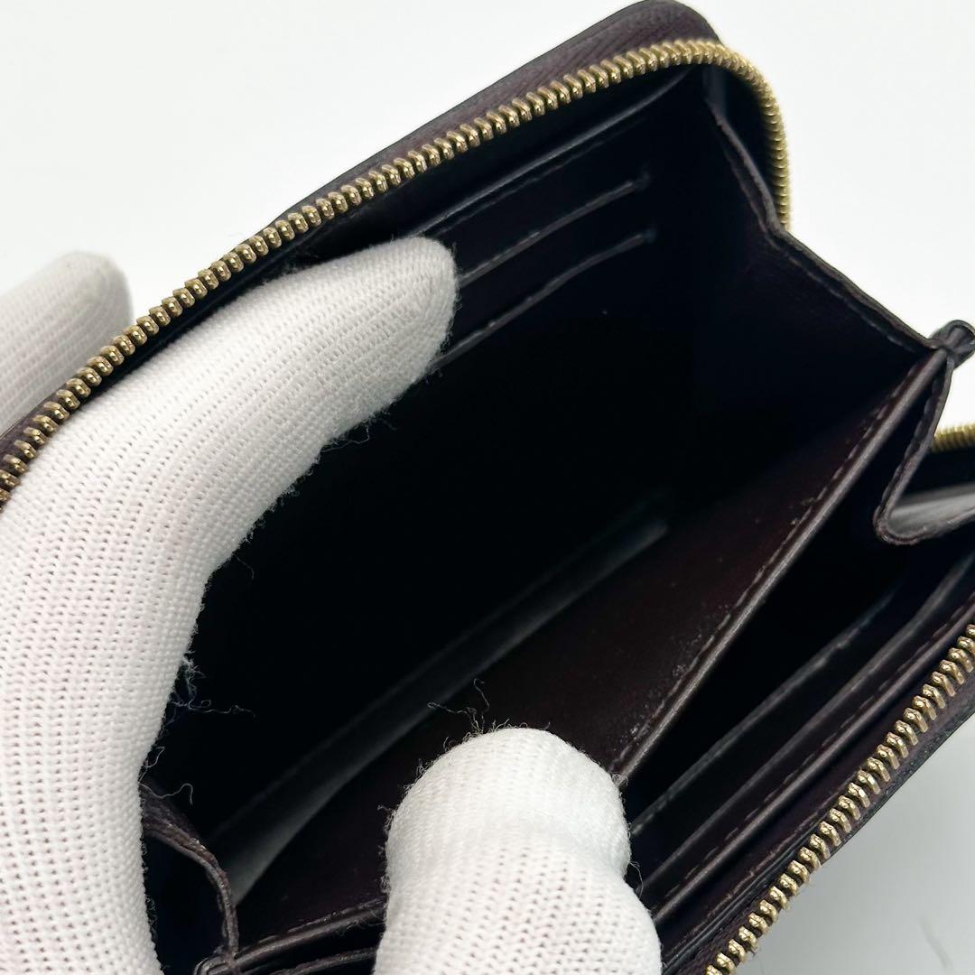 美品 ジッピーパース ヴェルニ アマラント モノグラム 小銭入れ