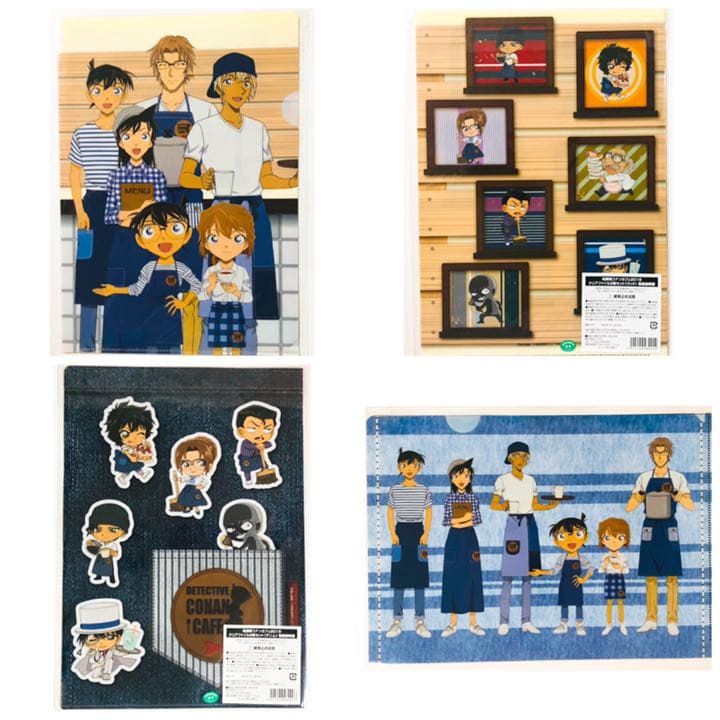 新品★名探偵コナン★コナンカフェ★クリアファイル★4枚セット