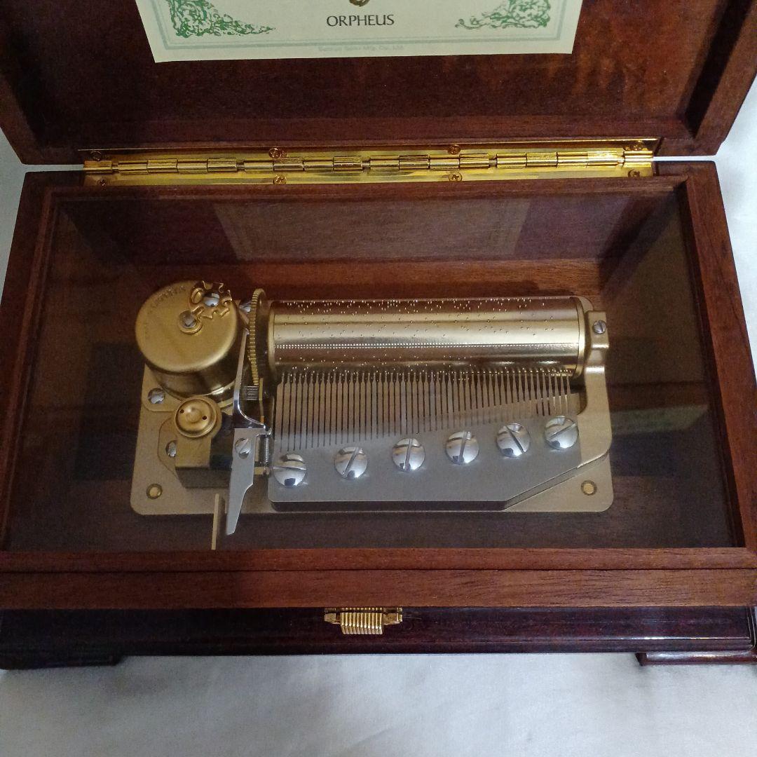 ダークウッド オルゴール オートストップ・プレイ機能付き