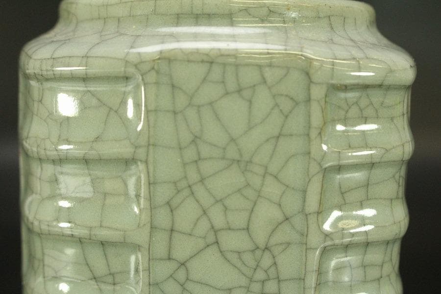 中国美術 彷哥釉 筆堤 文房四宝(A599)