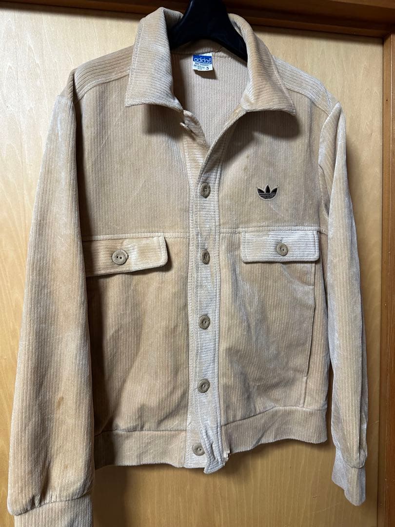 adidas ビンテージ　コーデュロイジャケット サイズ3 ベージュ　ジャージ