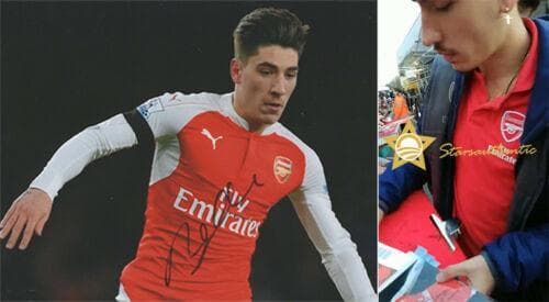直筆サイン入り写真 エクトル・ベジェリン アーセナルFC SA鑑定済