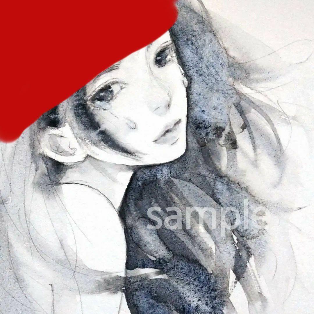 肉筆原画　水彩画　絵画　ドローイング　オリジナル
