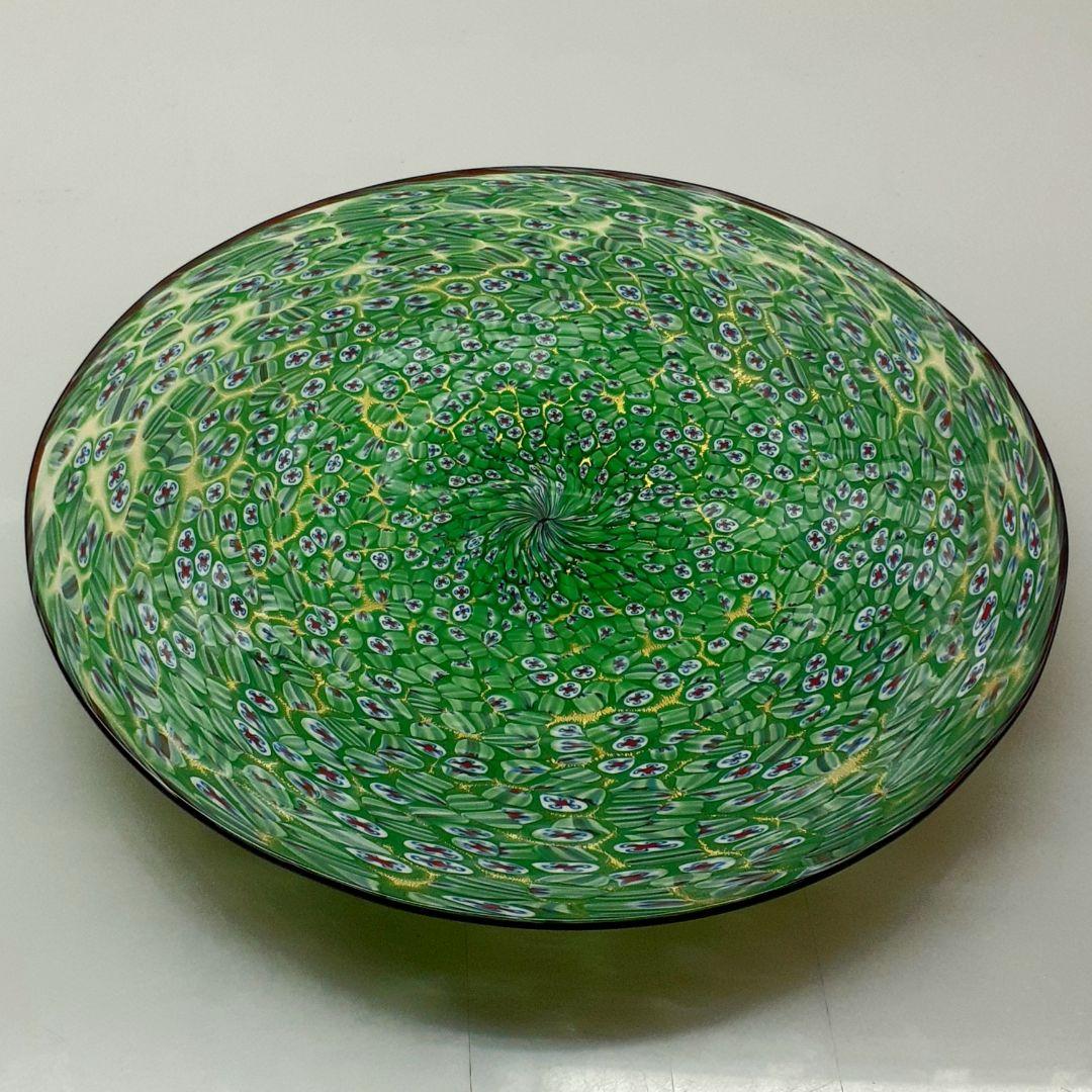 MURANO GLASS 28cm 大きな ミルフィオリ プレート皿