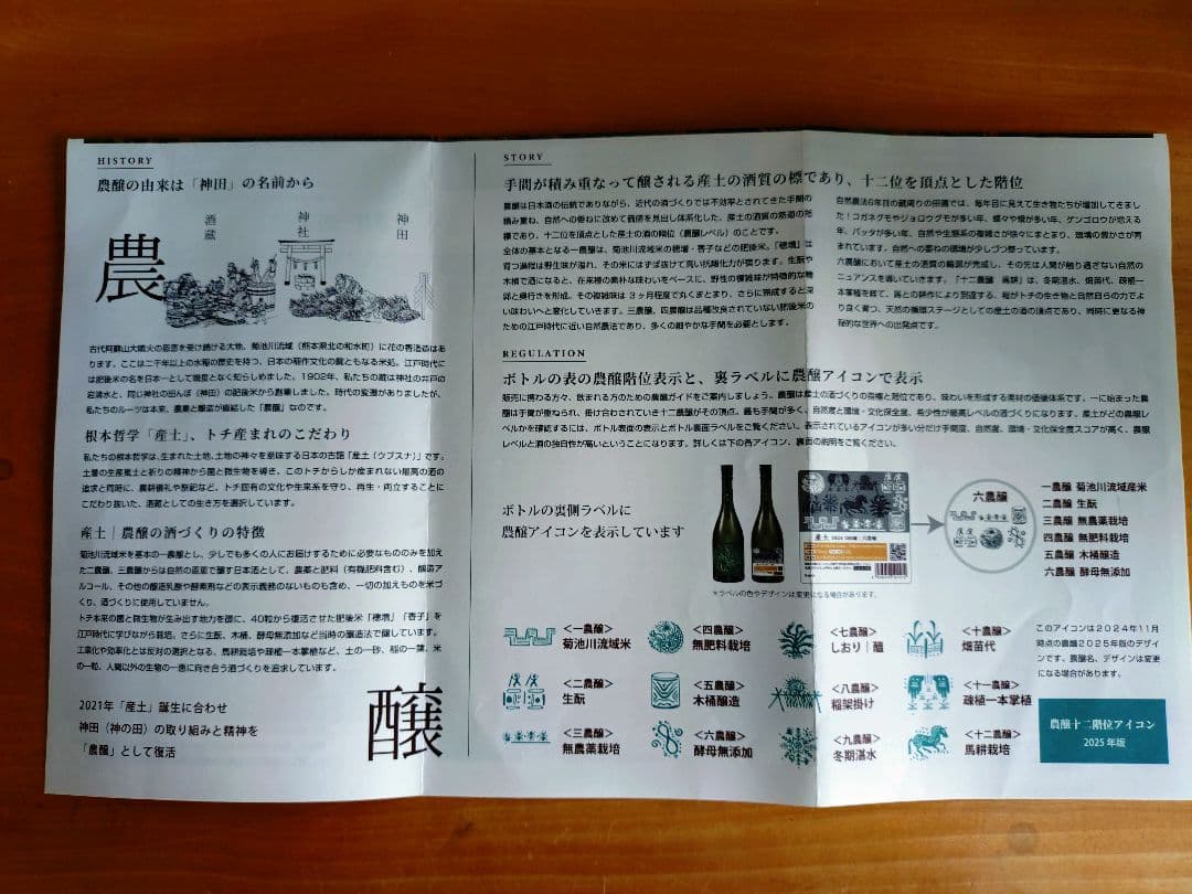 産土 2024 穂増 七農醸（2本セット）小冊子付