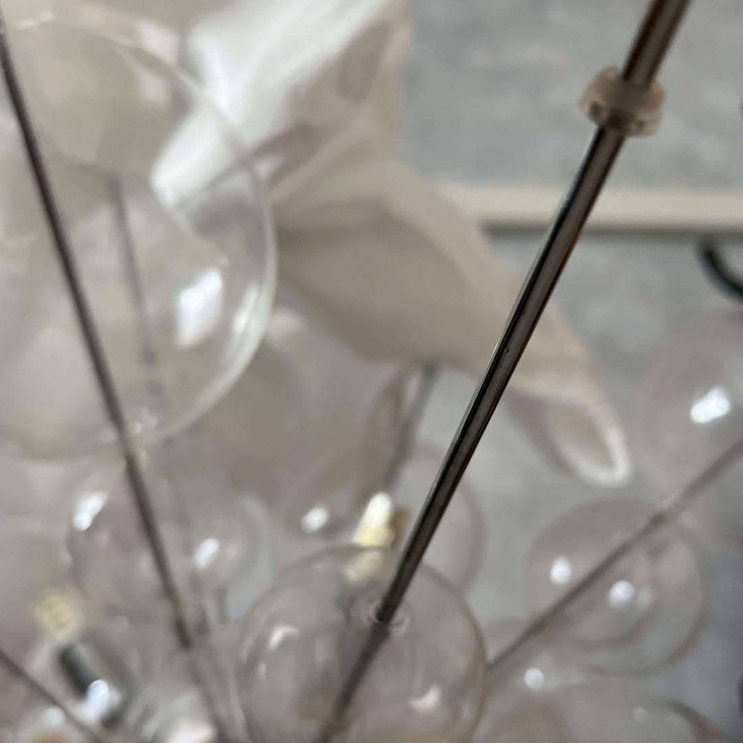 MCQUEENバブルガラスシャンデリア 照明 直径60cm 割れあり