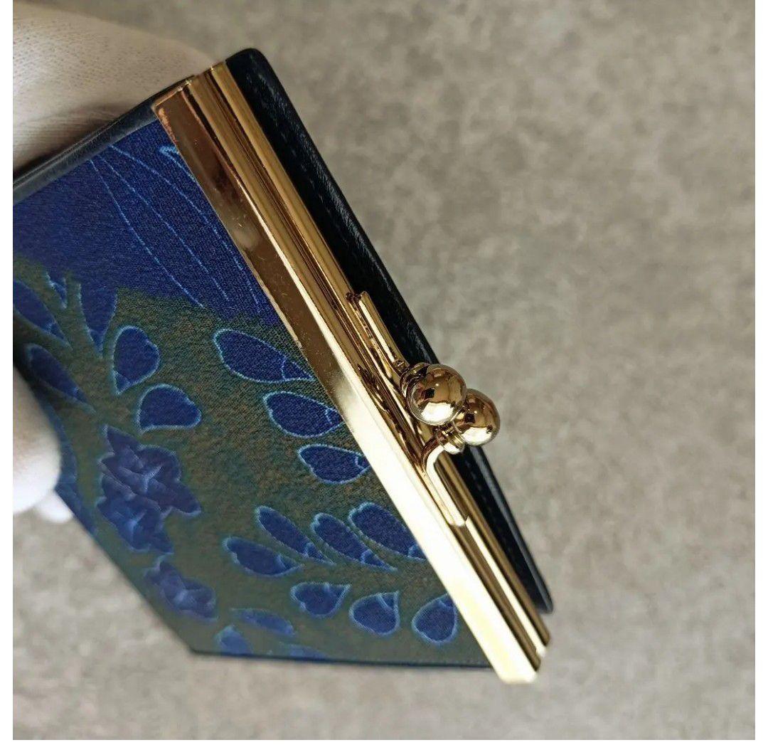 木箱入 藍染 高級 加賀友禅 ミニ財布 小銭 小物入れ 日本伝統工芸 絹100％