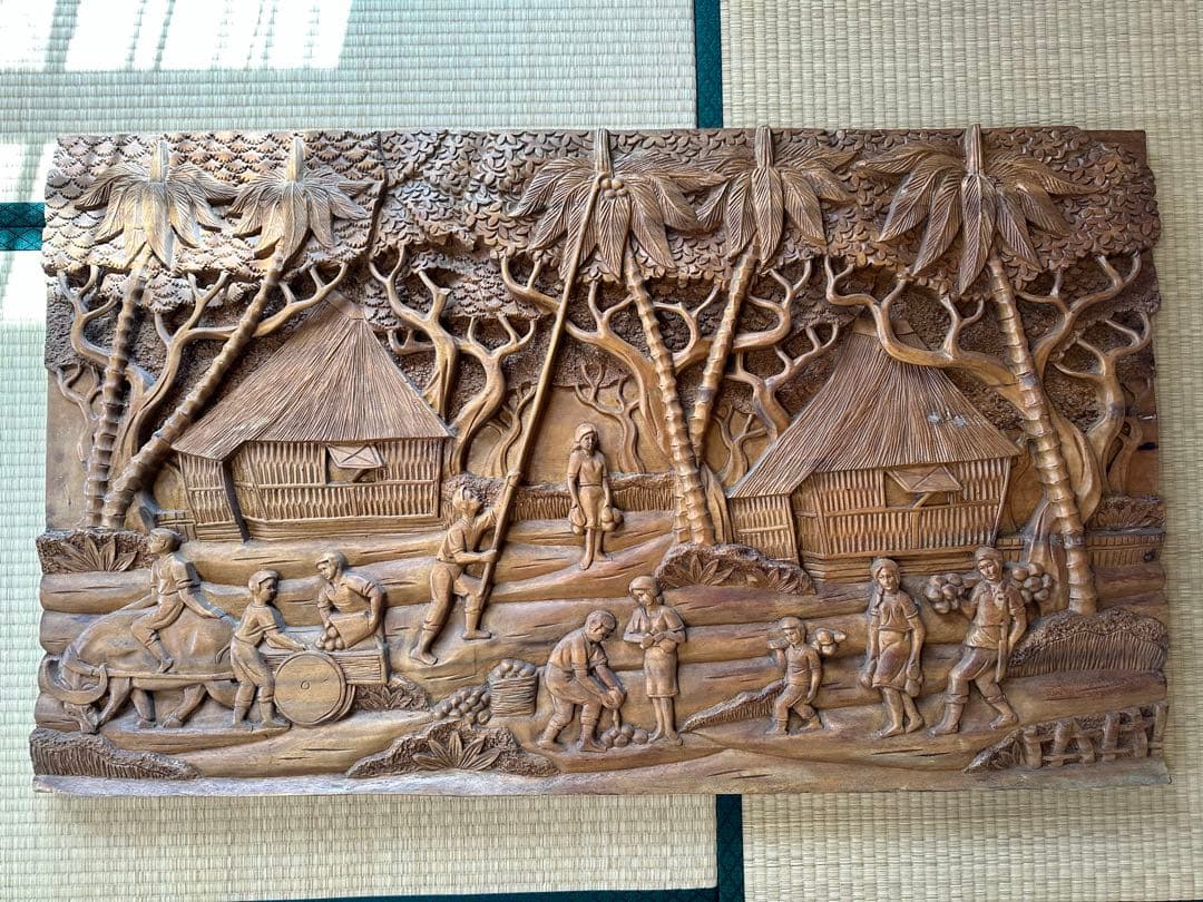 美術品、木彫り 壁掛け 工芸品 時代物 インテリア