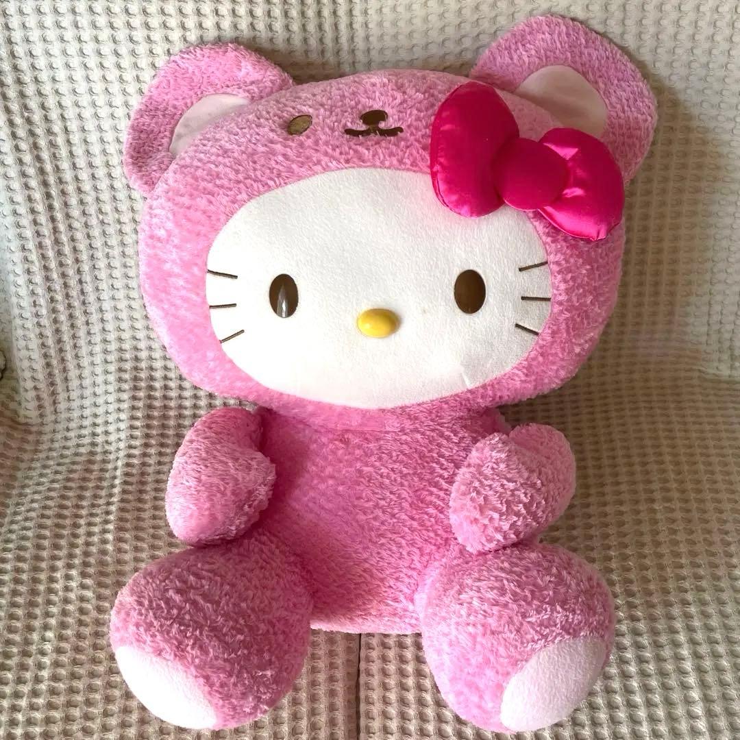 特大　キティちゃん　くま　ぬいぐるみ ピンク　リボン　平成