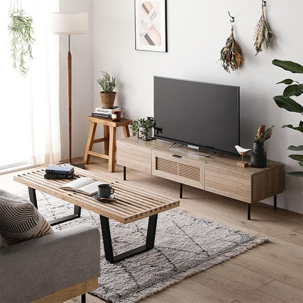 送料無料 テレビ台 180 ナチュラル テレビボード ワイド 脚付き 収納 保証