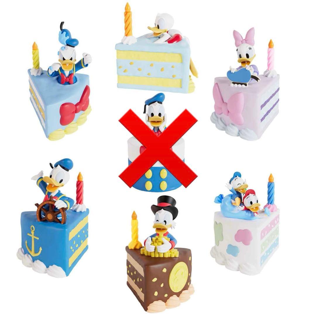 ドナルドダック ケーキ型フィギュア 6体セット