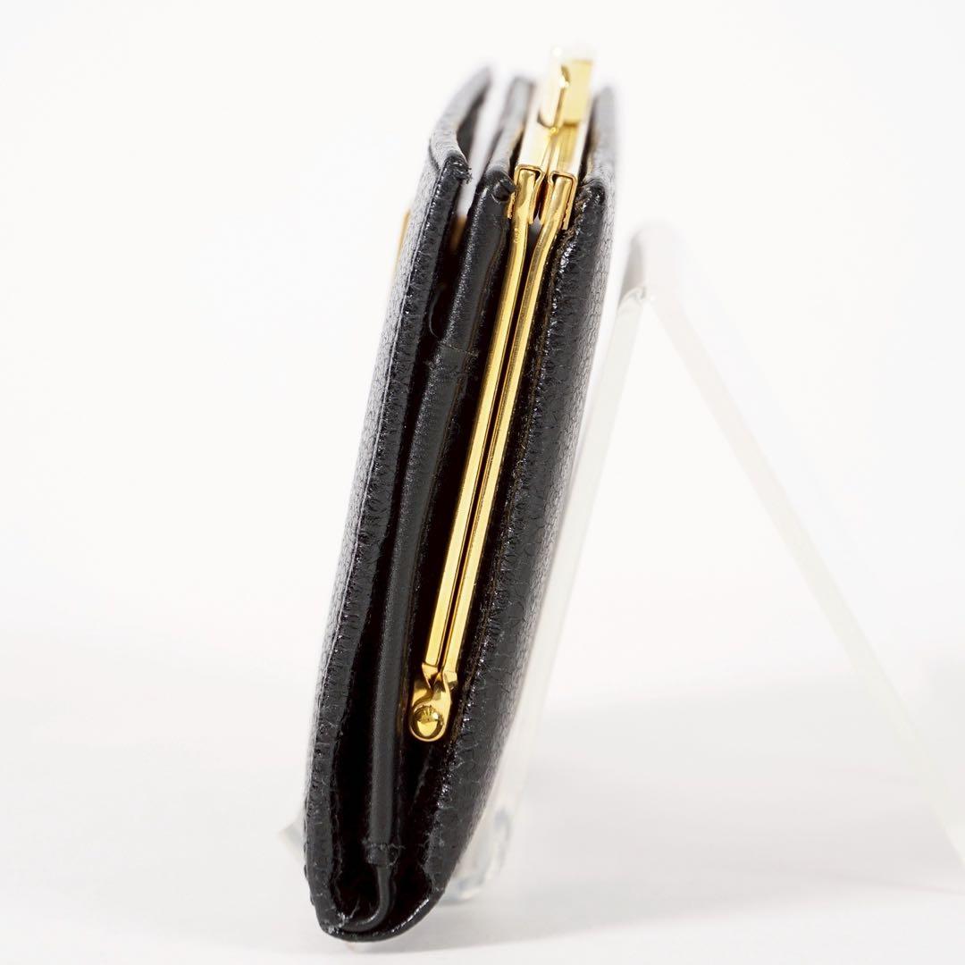 【極美品✨】ジバンシー 箱付き 二つ折り財布 がま口 レザー ダークネイビー