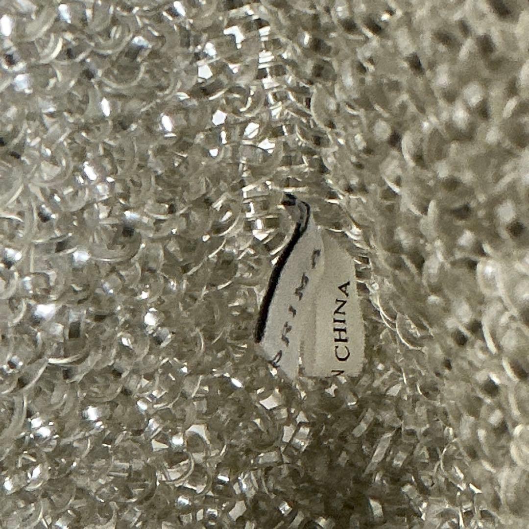 アンテプリマ　ワイヤーバッグ　シルバー メタル編み込みハンドバッグ