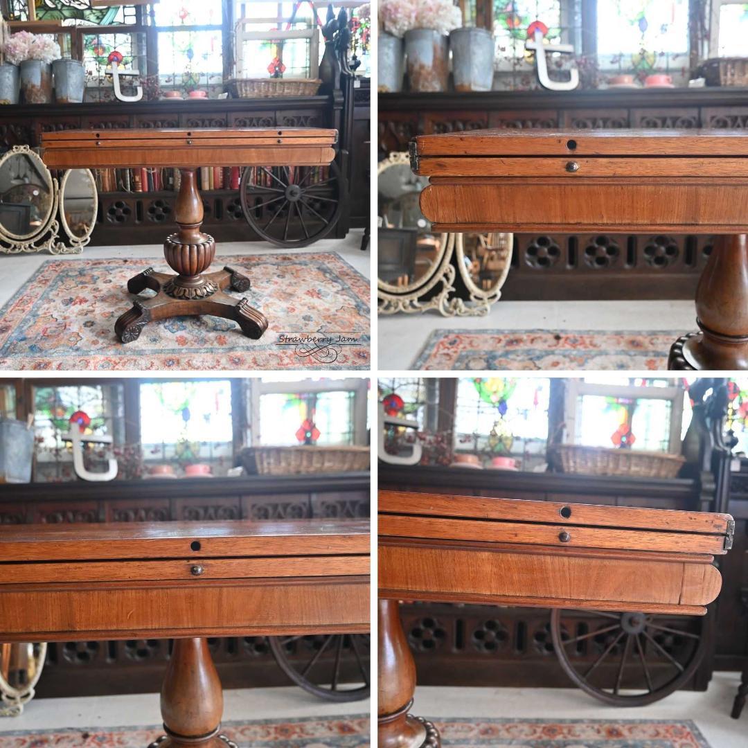 L3705-220 英国アンティーク ゲームテーブル ダイニングテーブル