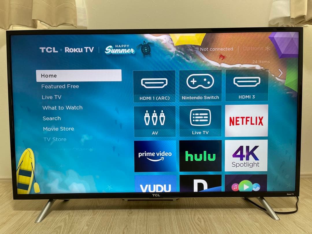TCL US購入 49型 TV テレビ モニター 送料込み ヤマト梱包発送