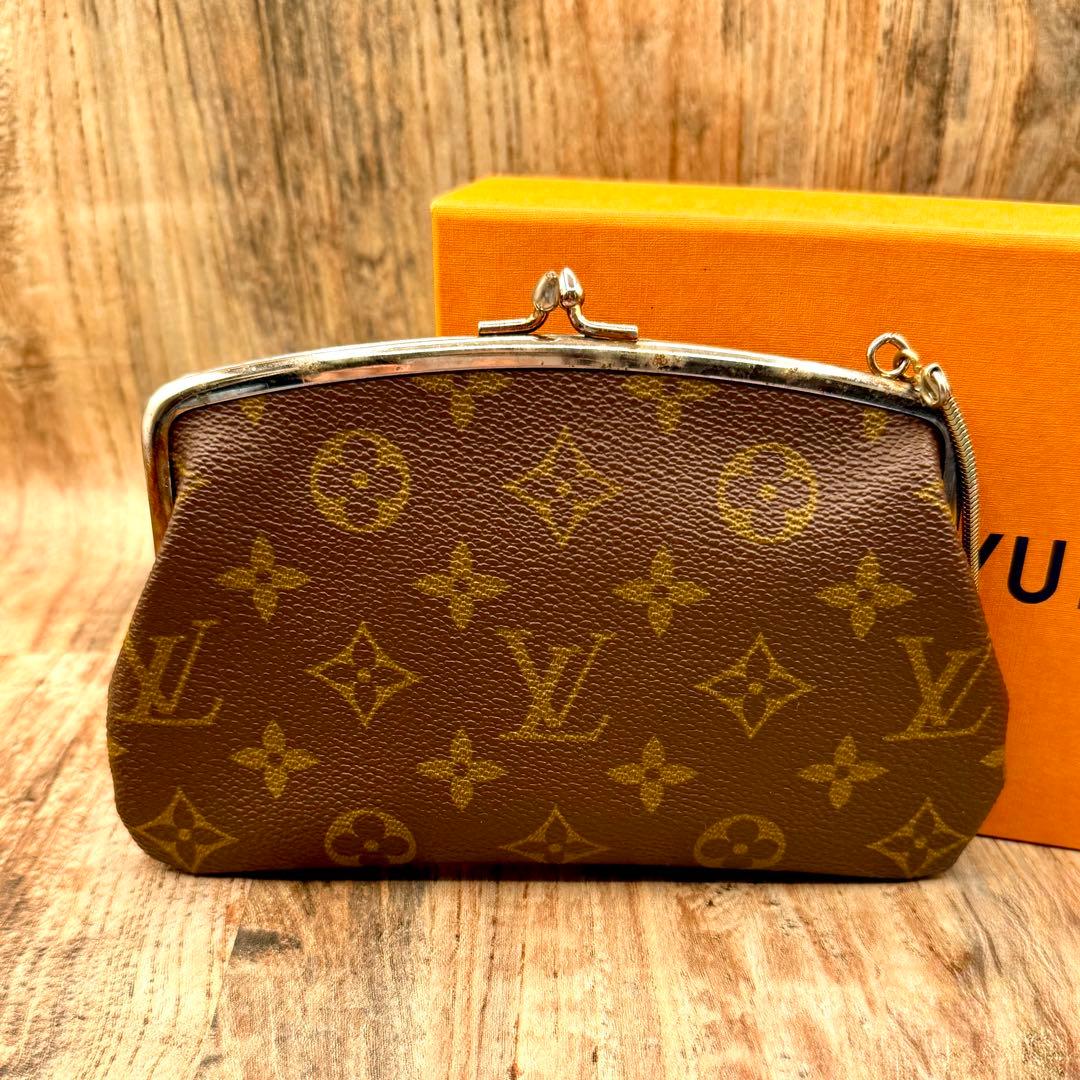 ⛄️極美品⛄️ルイヴィトン　モノグラム　がま口　ポーチ USAバケット付属品#447