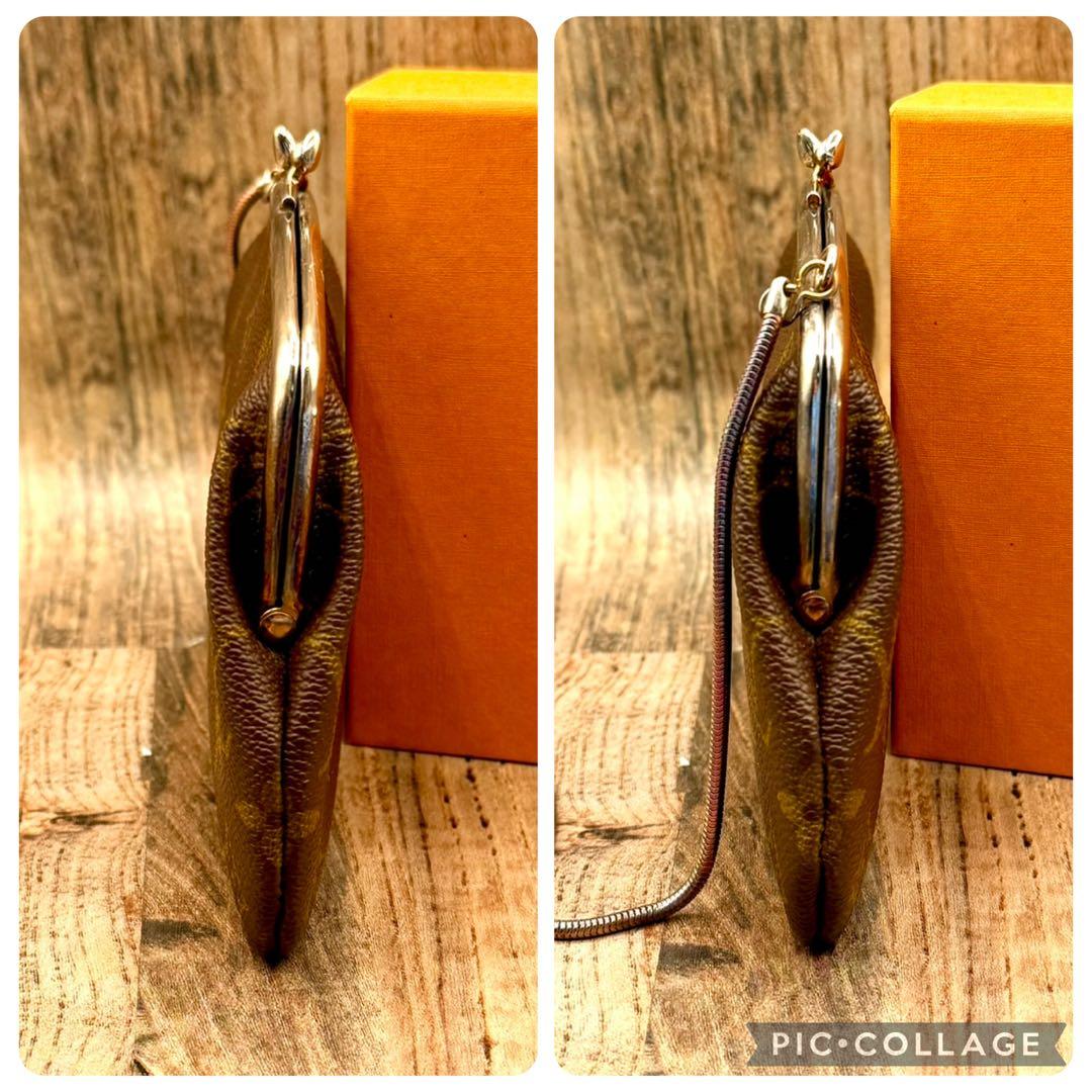 ⛄️極美品⛄️ルイヴィトン　モノグラム　がま口　ポーチ USAバケット付属品#447