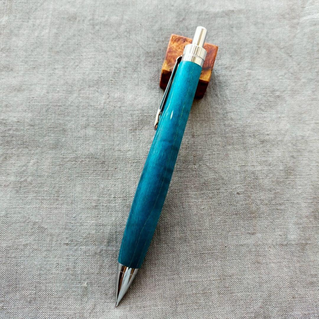 【ラリマー】　スタビライズドウッド　ハンドメイド　木軸シャープペン　0.5mm