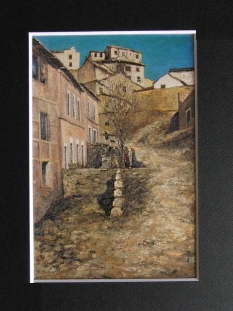 向井潤吉、【トレド新春】、希少な額装用画集画、新品高級額 額装付、状態良好