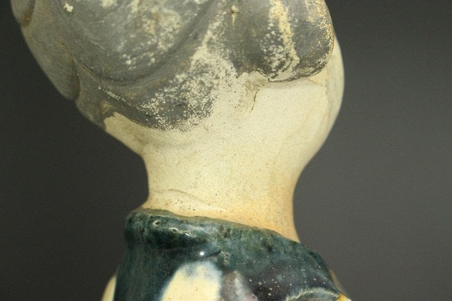 中国美術 三彩 女人 俑 高39.5cm(LC329)