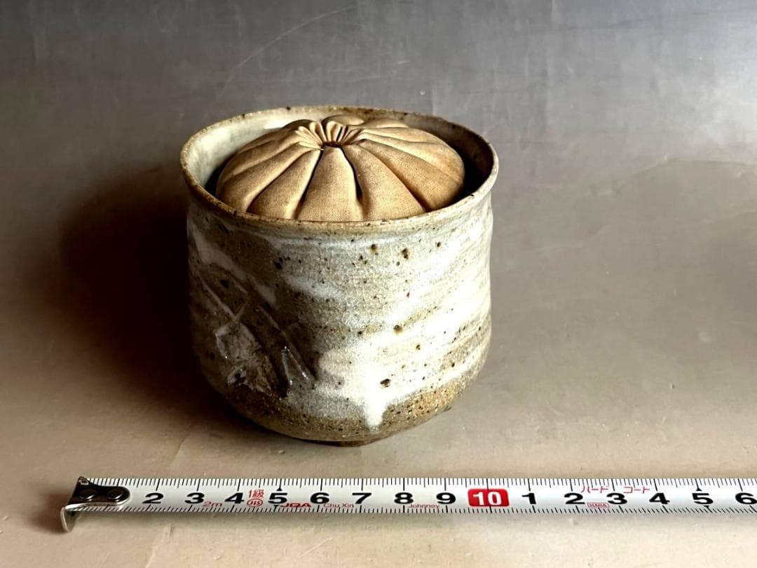 湯飲み■刷毛目 立ちぐい飲み 江戸期 えくぼ 箆目 湯呑み 糸切り高台 骨董■