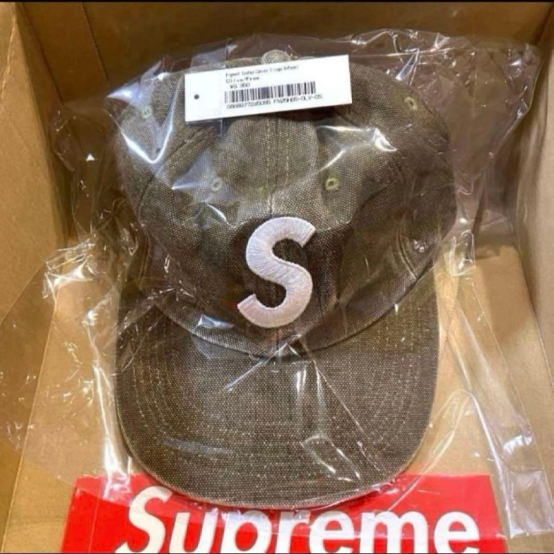 【新品】Supreme Canvas S Logo 6-Panel オリーブ