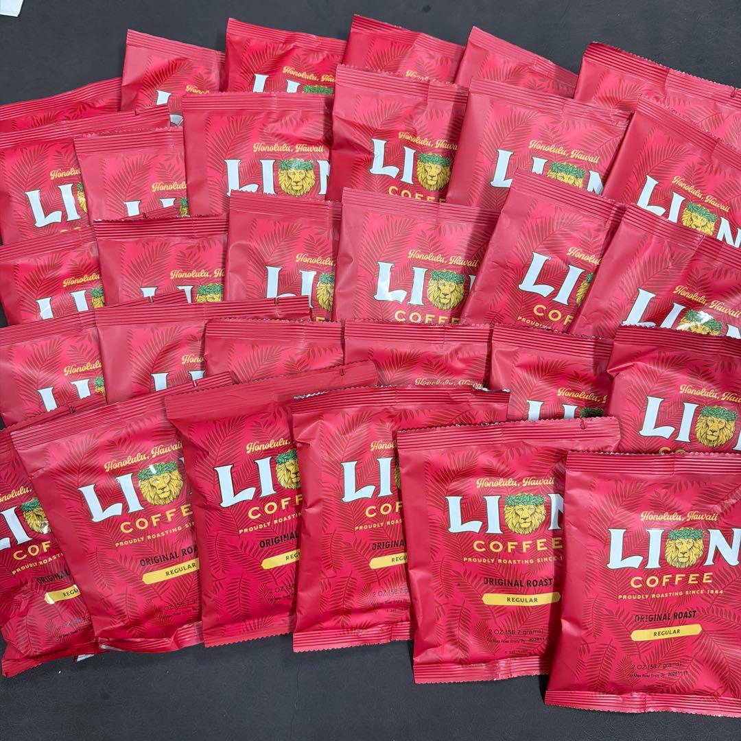 ハワイLIONコーヒー☆オリジナルローストレギュラータイプ56.7g入り30袋