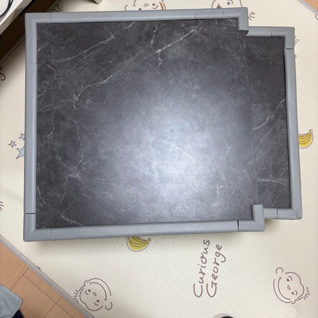 O*e様 LOWYA ローテーブル Sサイズ 大理石柄 ダークグレー/ブラック