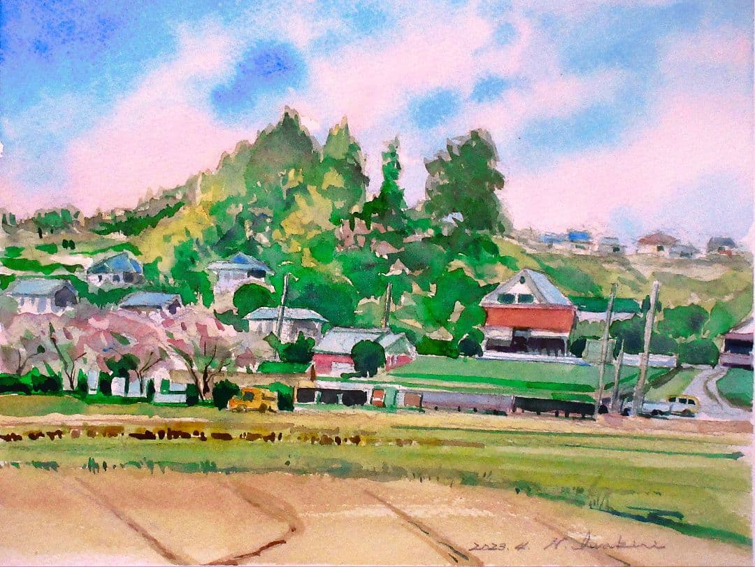 トトロの森( 水彩画 額装済み)